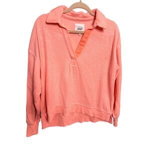 Aerie Oversized Bright Salmon Pink Size XS Athletic Lounge Comfort Preppy